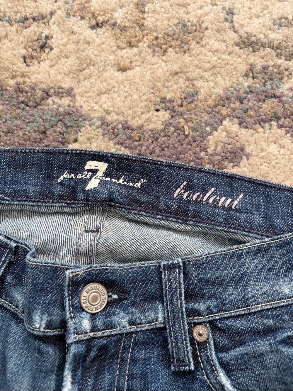 Y2K 7 For All Mankind Low Rise Bootcut Jeans - Picture 5 of 5